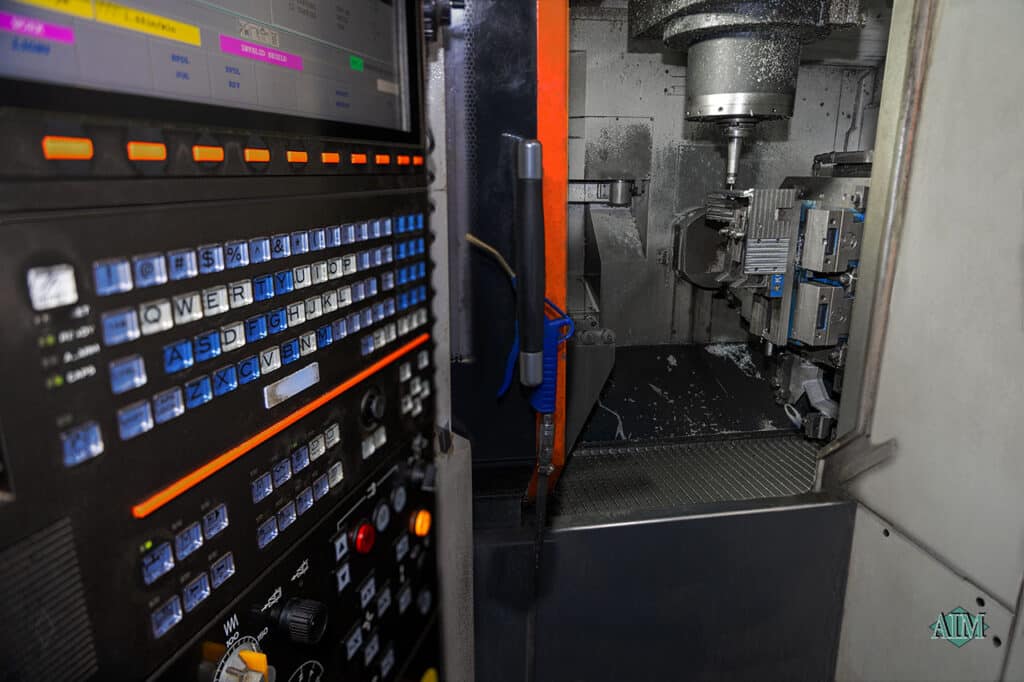 Mazatrol Matrix 2 precision CNC machine operating at Advanced Industrial Machine's machine shop in Appleton, Wisconsin.